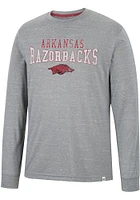 Colosseum Arkansas Razorbacks Grey Youre Charge Long Sleeve T Shirt