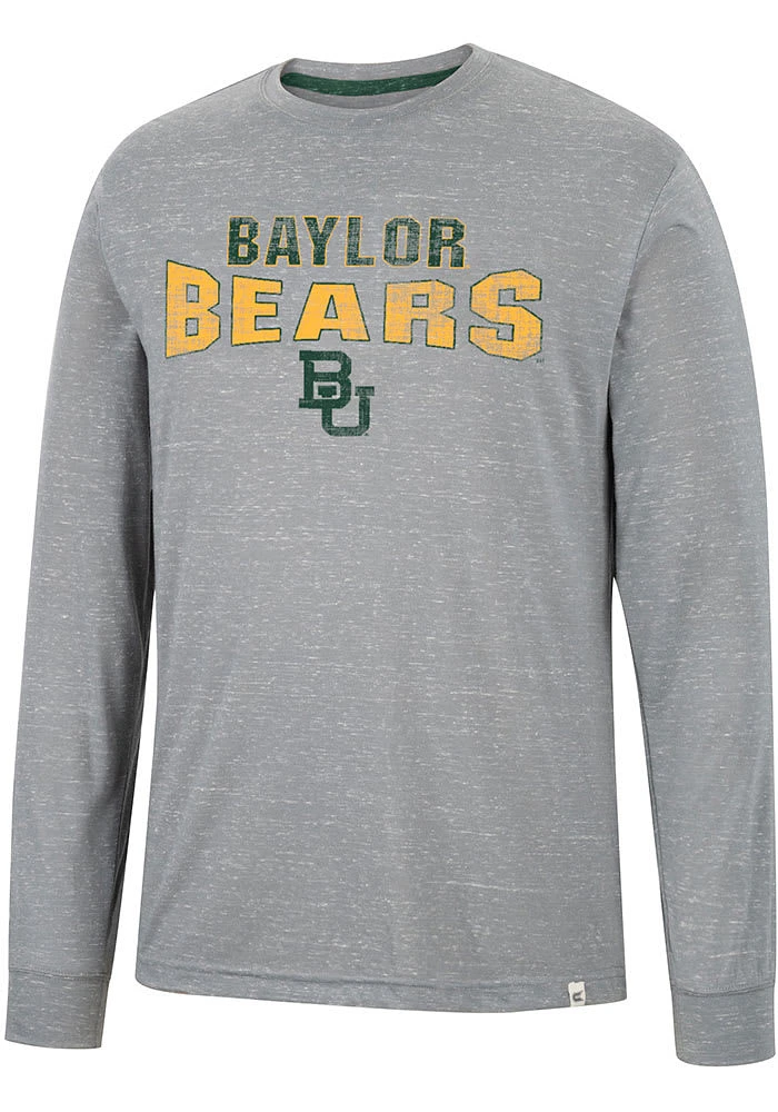 Colosseum Baylor Bears Grey Youre Charge Long Sleeve T Shirt