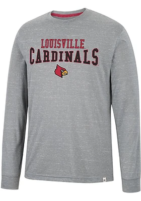 Colosseum Louisville Cardinals Grey Youre Charge Long Sleeve T Shirt