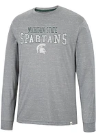 Colosseum Michigan State Spartans Grey Youre Charge Long Sleeve T Shirt