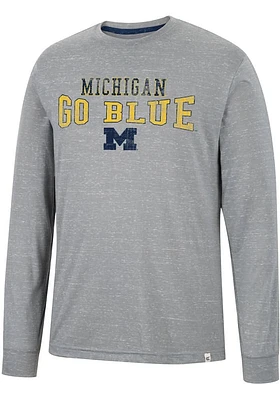 Colosseum Michigan Wolverines Grey Youre Charge Long Sleeve T Shirt