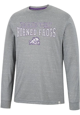 Colosseum TCU Horned Frogs Grey Youre Charge Long Sleeve T Shirt