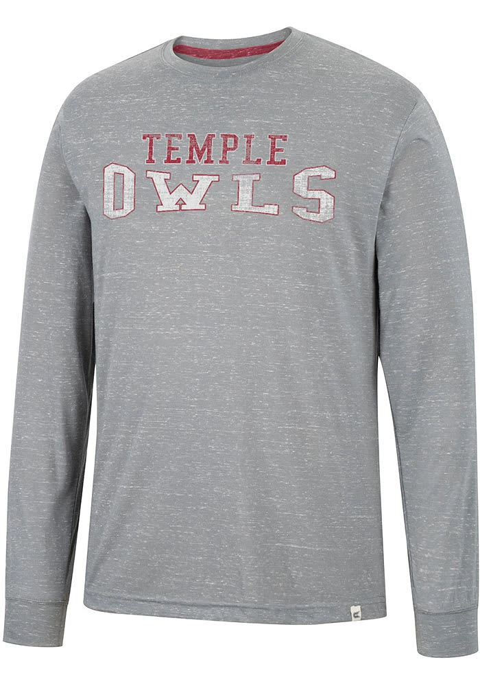 Colosseum Temple Owls Grey Youre Charge Long Sleeve T Shirt