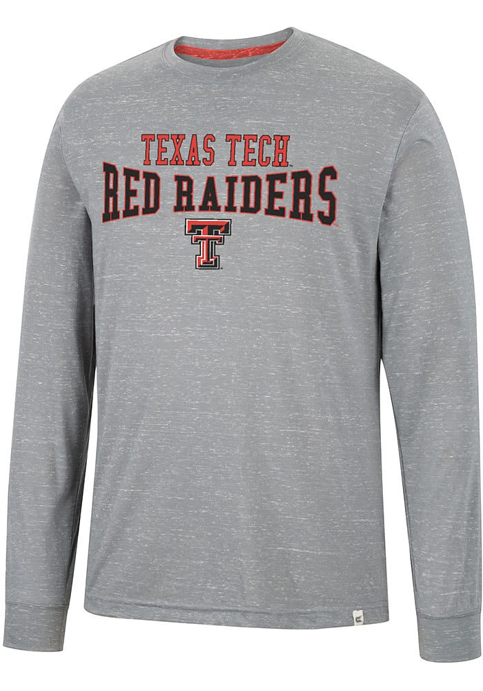 Colosseum Texas Tech Red Raiders Grey Youre Charge Long Sleeve T Shirt