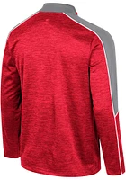 Colosseum Ohio State Buckeyes Mens Red Kyle Marled Long Sleeve Qtr Zip Pullover