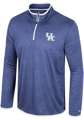 Colosseum Kentucky Wildcats Mens Blue Wright Long Sleeve 1/4 Zip Pullover