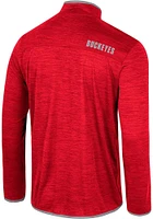 Colosseum Ohio State Buckeyes Mens Red Wright Long Sleeve 1/4 Zip Pullover