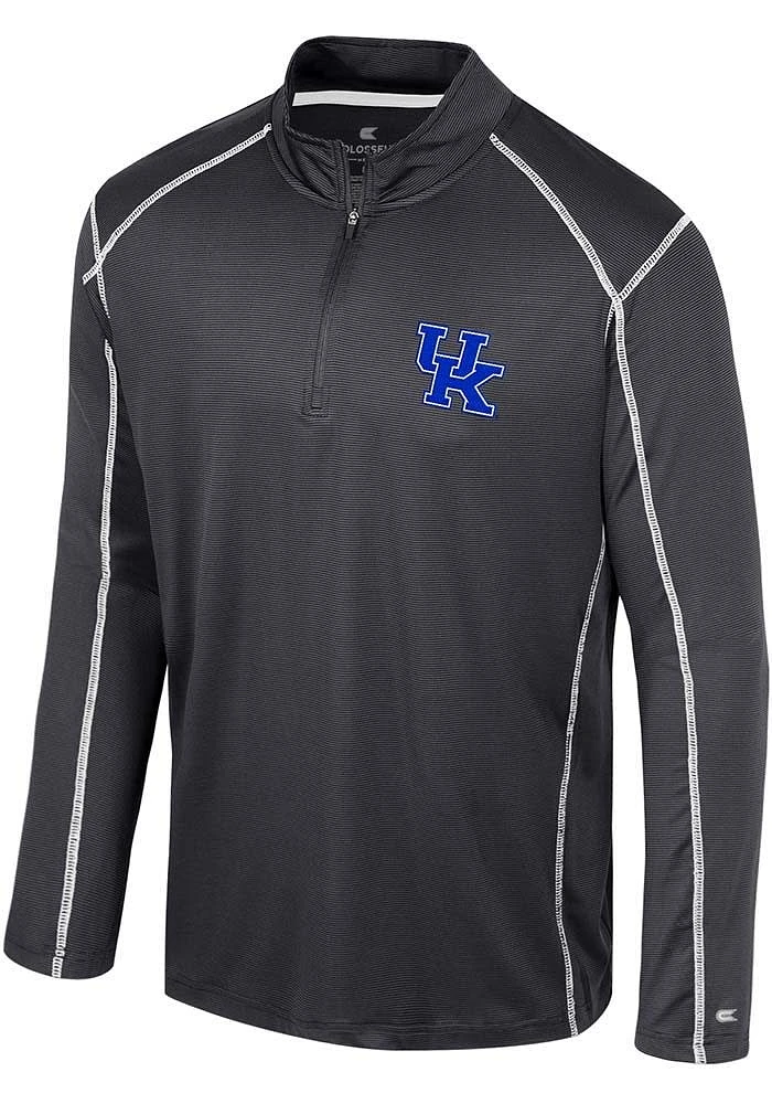 Colosseum Kentucky Wildcats Mens Black Cameron Long Sleeve Qtr Zip Pullover