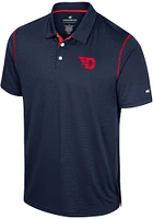 Colosseum Dayton Flyers Mens Navy Blue Cameron Short Sleeve Polo