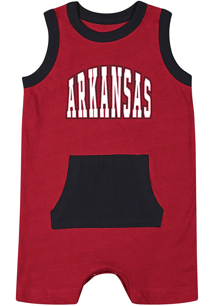 Colosseum Arkansas Razorbacks Baby Cardinal Secret Life Short Sleeve One Piece
