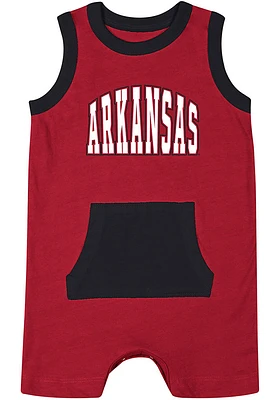Colosseum Arkansas Razorbacks Baby Cardinal Secret Life Short Sleeve One Piece