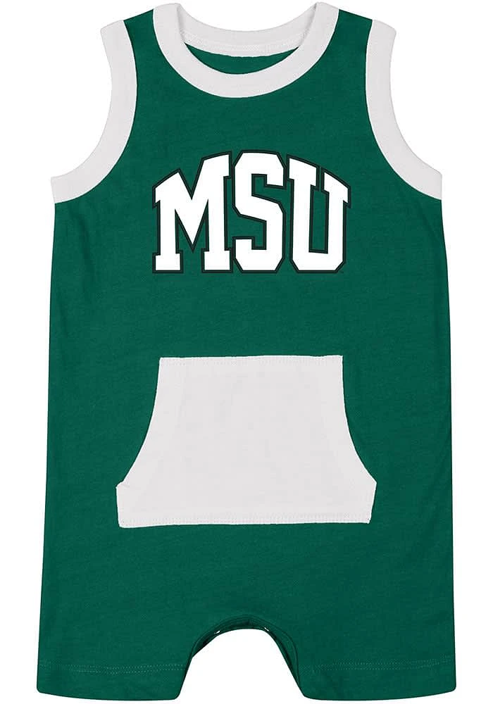 Colosseum Michigan State Spartans Baby Green Secret Life Short Sleeve One Piece