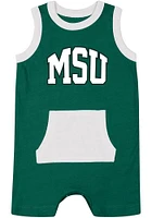 Colosseum Michigan State Spartans Baby Green Secret Life Short Sleeve One Piece