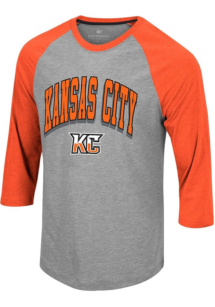 Colosseum Kansas City Mavericks Grey Gambini Long Sleeve Fashion T Shirt