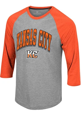 Colosseum Kansas City Mavericks Grey Gambini Long Sleeve Fashion T Shirt
