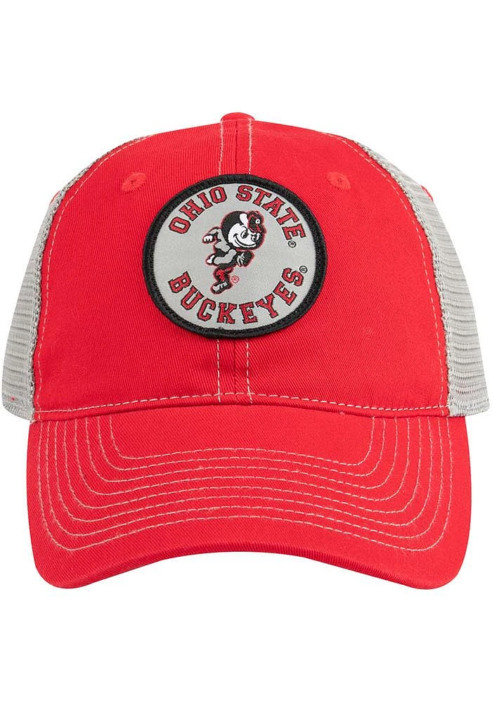 Colosseum Ohio State Buckeyes Brutus Trucker Adjustable Hat - Red