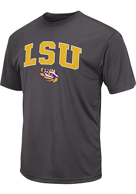 Colosseum LSU Tigers Grey Arch Mascot Short Sleeve T Shirt