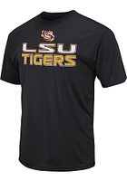 Colosseum LSU Tigers Black Stacked Name Short Sleeve T Shirt
