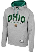 Colosseum Ohio Bobcats Mens Grey Ill Be Back Long Sleeve Hoodie