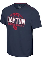 Colosseum Dayton Flyers Navy Blue No Problemo Basketball Short Sleeve T Shirt