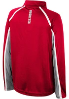 Colosseum Ohio State Buckeyes Youth Red Eddie Long Sleeve Quarter Zip Shirt