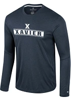 Colosseum Xavier Musketeers Navy Blue Gradey Long Sleeve T-Shirt