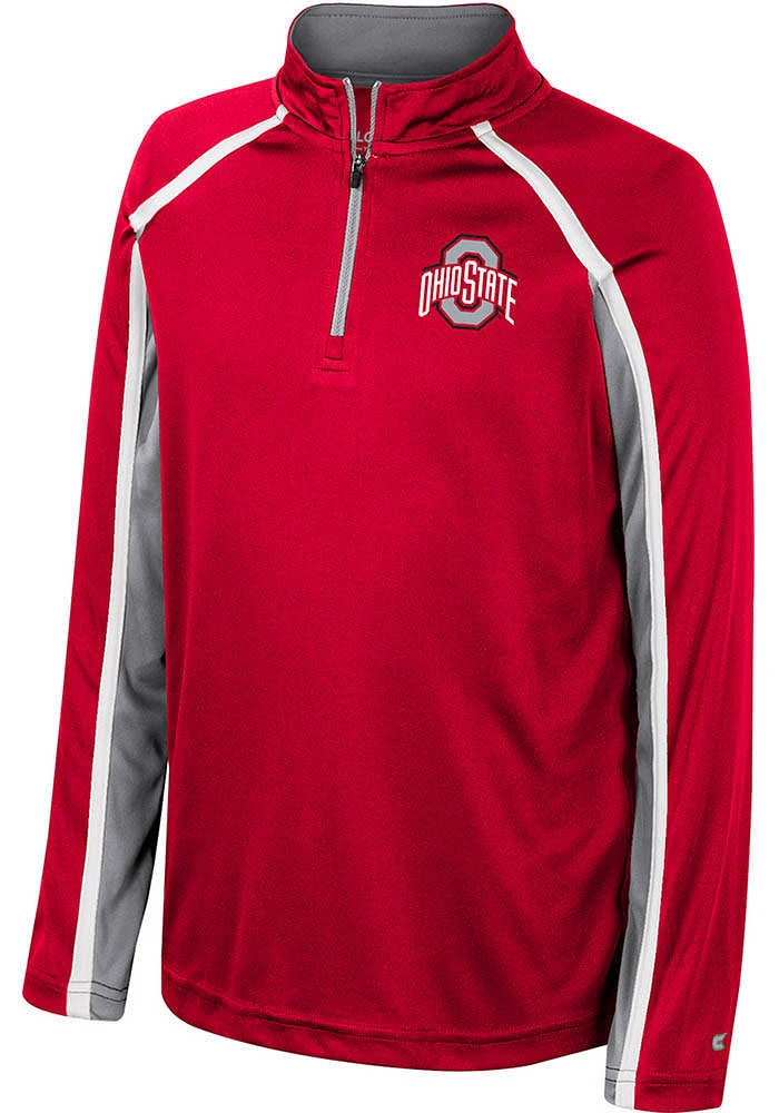 Colosseum Ohio State Buckeyes Toddler Red Eddie Long Sleeve 1/4 Zip