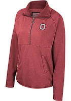 Colosseum Ohio State Buckeyes Womens Red Audrey Qtr Zip