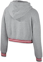 Colosseum Ohio State Buckeyes Womens Grey Crop Hooded Sweatshirt