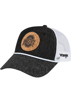 Wrangler Ohio State Buckeyes Wrangler Rope Trucker Adjustable Hat - Black