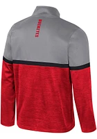 Colosseum Ohio State Buckeyes Mens Red Meekus Long Sleeve Qtr Zip Pullover