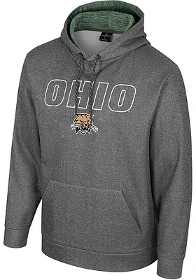 Colosseum Ohio Bobcats Mens Charcoal McCarthy Hood