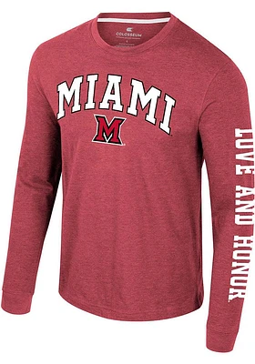 Colosseum Miami RedHawks Red Reese Long Sleeve T Shirt