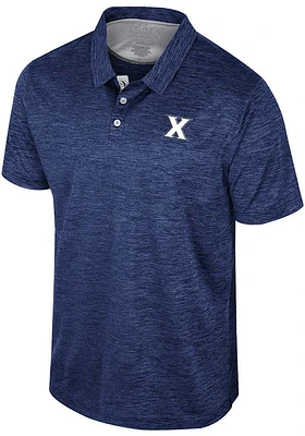 Colosseum Xavier Musketeers Mens Navy Blue Prime Short Sleeve Polo