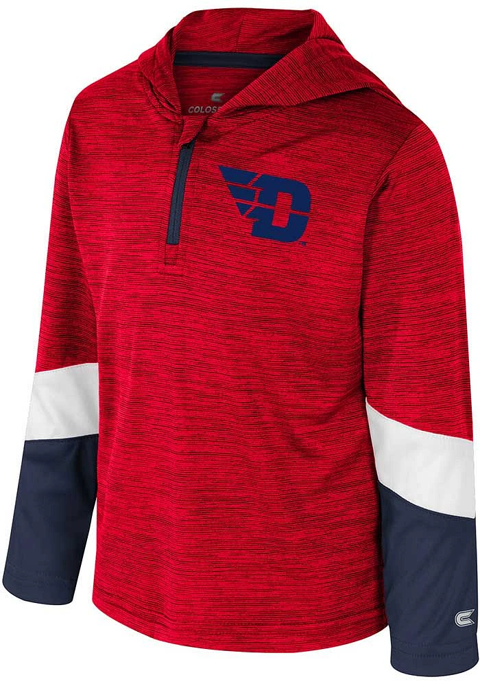 Colosseum Dayton Flyers Toddler Red Rylos Long Sleeve Qtr Zip