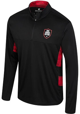 Colosseum Ohio State Buckeyes Mens Black On Our Honor Windshirt Long Sleeve Qtr Zip Pullover