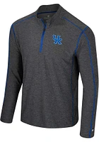 Colosseum Kentucky Wildcats Mens Grey Jacob Long Sleeve 1/4 Zip Pullover