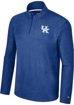 Colosseum Kentucky Wildcats Mens Blue Marty Long Sleeve Qtr Zip Pullover