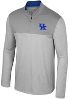 Colosseum Kentucky Wildcats Mens Grey Tuck Long Sleeve 1/4 Zip Pullover