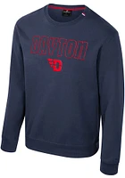 Colosseum Dayton Flyers Mens Navy Blue Zion Long Sleeve Crew Sweatshirt