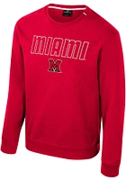 Colosseum Miami RedHawks Mens Zion Long Sleeve Crew Sweatshirt