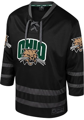 Colosseum  Ohio Bobcats Mens Black On The Ice Hockey Jersey