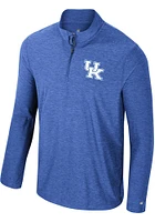 Colosseum Kentucky Wildcats Mens Blue Revolution Windshirt Long Sleeve Qtr Zip Pullover