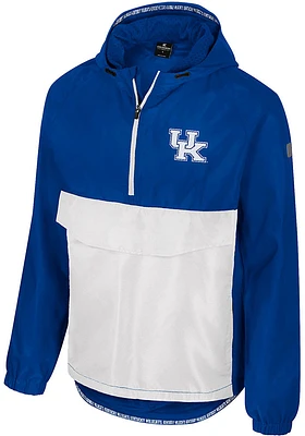 Colosseum Kentucky Wildcats Mens Blue Reloaded Zip Anorak Light Weight Jacket