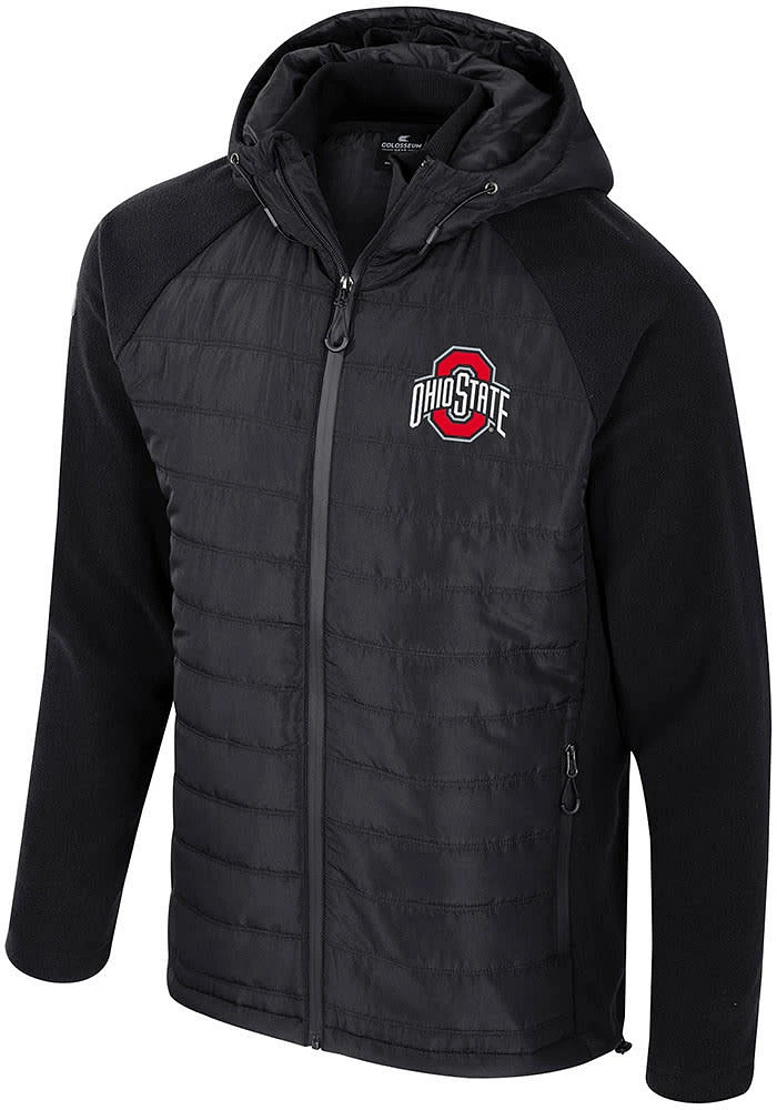 Colosseum Ohio State Buckeyes Mens Black Block The Sun Medium Weight Jacket