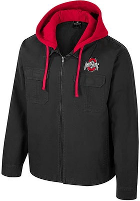 Colosseum Ohio State Buckeyes Mens Charcoal Great Outdoors Medium Weight Jacket