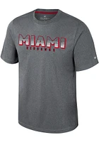 Colosseum Miami RedHawks Charcoal Forget Short Sleeve T Shirt