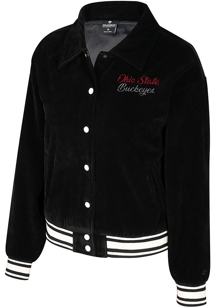 Colosseum Ohio State Buckeyes Womens Black Limo Light Weight Jacket