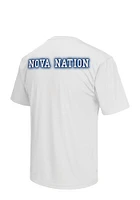 Colosseum Villanova Wildcats Mens White Big Haze and Tall T-Shirt