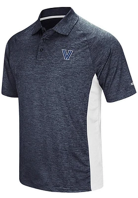 Colosseum Villanova Wildcats Mens Navy Blue Wedge Short Sleeve Polo